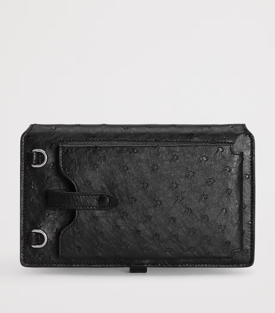 Dolce&Gabbana Ostrich Leather Cross-Body Wallet