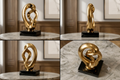 Golden Abstract Sculpture