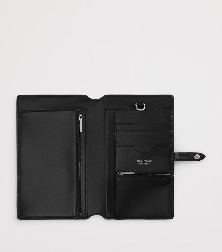 Dolce&Gabbana Ostrich Leather Cross-Body Wallet