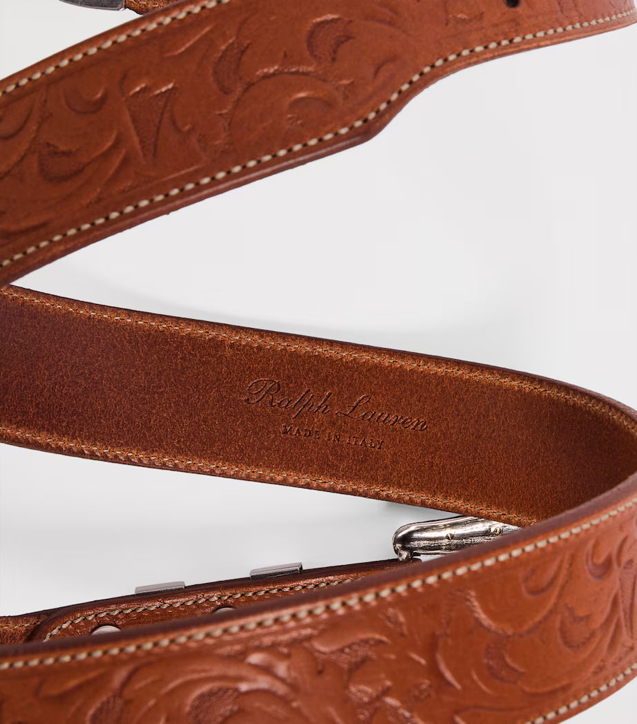 Ralph Lauren Purple Label Leather Western Belt