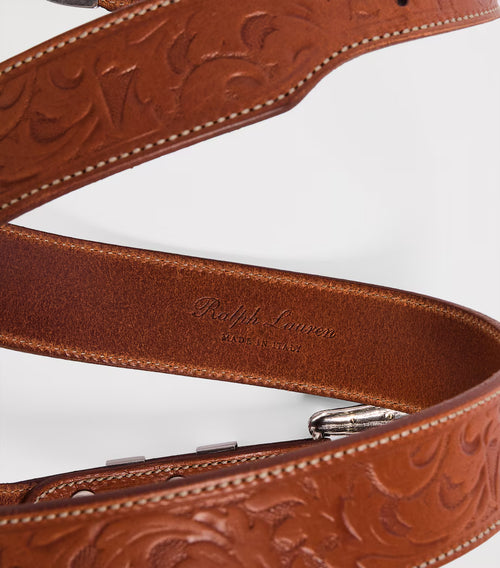 Ralph Lauren Purple Label Leather Western Belt