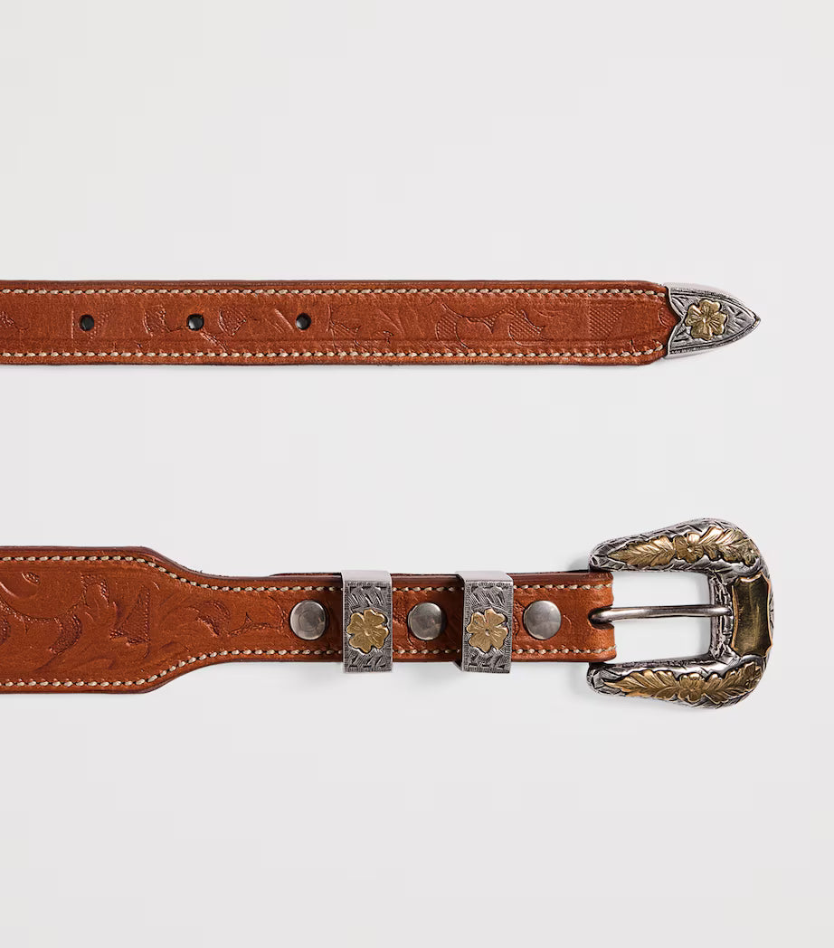 Ralph Lauren Purple Label Leather Western Belt