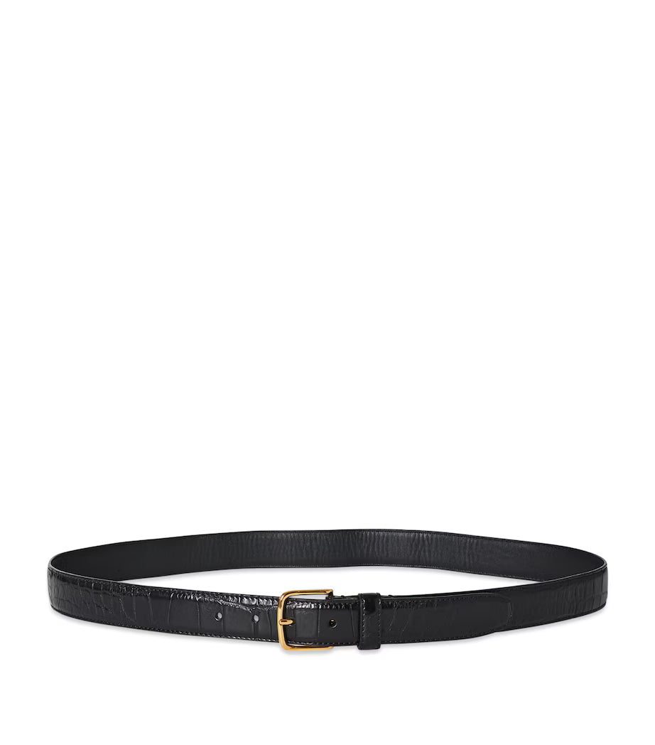 The Row Classic Alligator Leather Belt