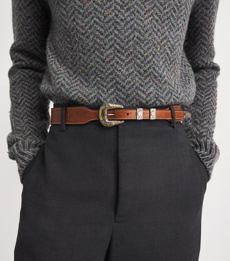 Ralph Lauren Purple Label Leather Western Belt